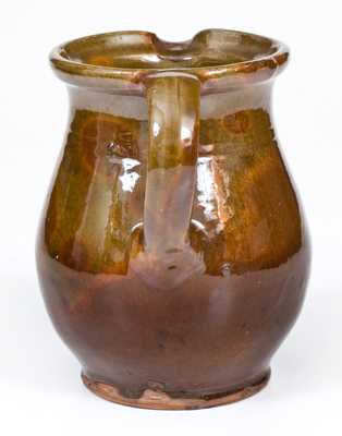 Glazed New England Redware Pitcher