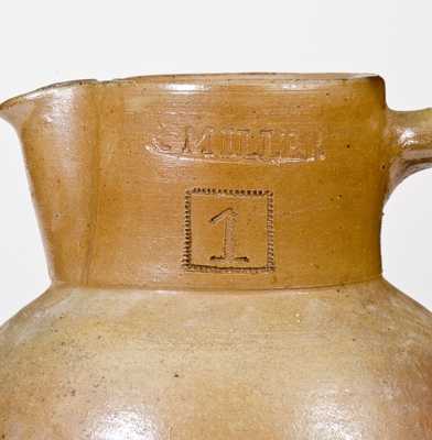 Rare Reuben Miller, Trumbull County, Ohio, Stoneware Pitcher