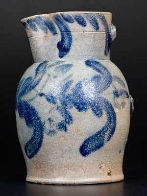 Half-Gallon Baltimore, MD Stoneware Pitcher w/ Cobalt Floral Design