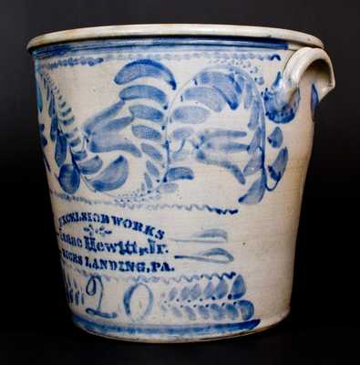 Exceptional Isaac Hewitt, Jr. / Rices Landing, PA Monumental 20 Gal. Stoneware Jar