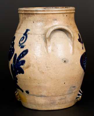 Extremely Rare I. H. WANDS / OLEAN, NY Stoneware Fish Water Cooler w/ Genesee River Inscription