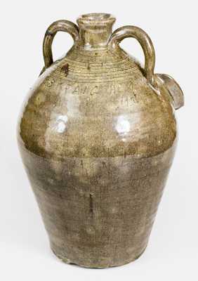 B.B. CRAIG / VALE, N.C. Stoneware Face Jug w/ Rare Inscribed Signature