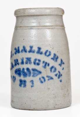 Scarce Western PA Stoneware Canning Jar w/ Clarington, Ohio Advertising