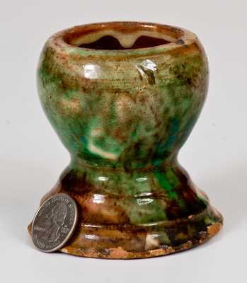 Shenandoah Valley (Strasburg, VA) Multi-Glazed Redware Egg Cup