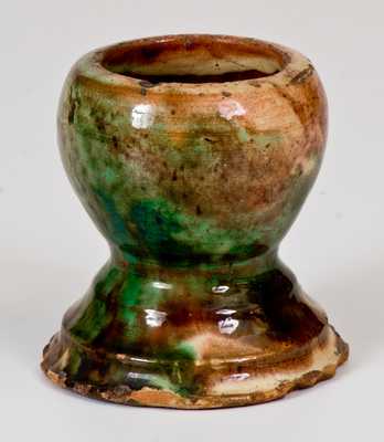 Shenandoah Valley (Strasburg, VA) Multi-Glazed Redware Egg Cup