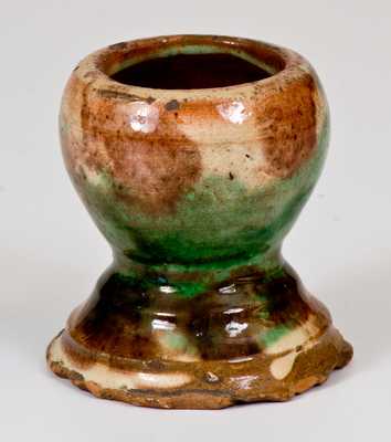 Shenandoah Valley (Strasburg, VA) Multi-Glazed Redware Egg Cup