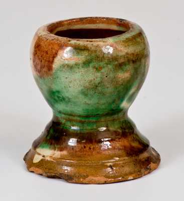 Shenandoah Valley (Strasburg, VA) Multi-Glazed Redware Egg Cup