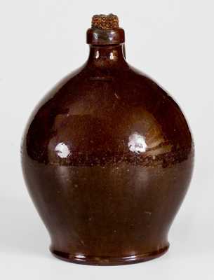 Scarce Early Redware Jug, Stamped 