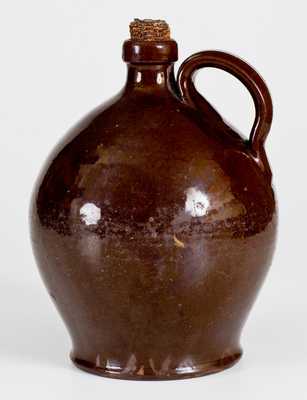 Scarce Early Redware Jug, Stamped 