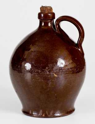 Scarce Early Redware Jug, Stamped
