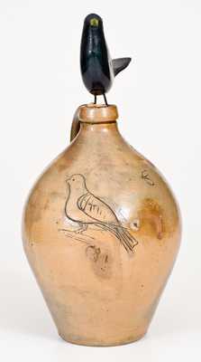 Small-Sized Incised Bird Jug, Northeastern U.S. origin, circa 1830