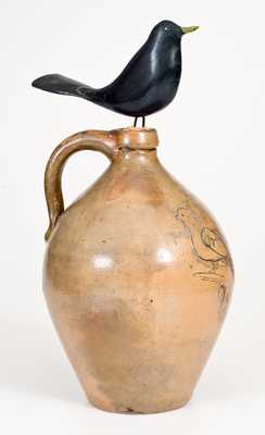 Small-Sized Incised Bird Jug, Northeastern U.S. origin, circa 1830