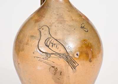 Small-Sized Incised Bird Jug, Northeastern U.S. origin, circa 1830