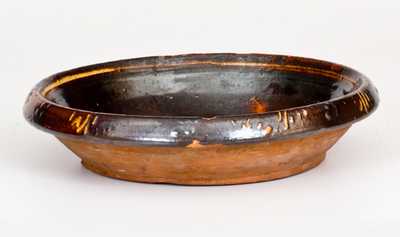 Rare Slip-Decorated Redware Bowl, possibly NC, late 18th or early 19th century