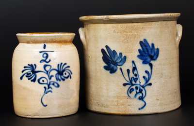 Two Pieces of Cortland, NY Stoneware, circa 1867-1869