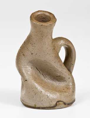 Very Rare Baltimore Stoneware Pinched Jug BUCKLYES LITTLE BROWN JUG / 418. N  GAY ST