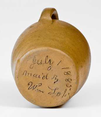 Rare Miniature Swank Pottery (Johnstown, PA) Stoneware Jug by William Lohr