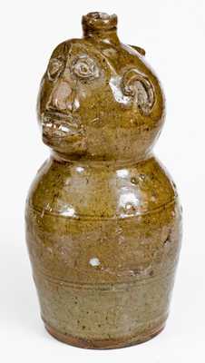 Important Southern Pottery Face Jug, Alabama origin, third quarter 19th century