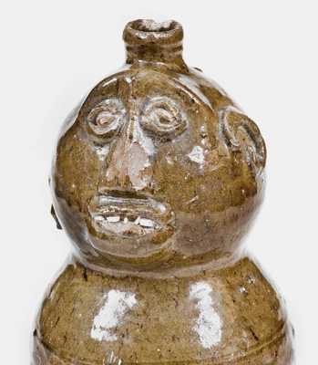 Important Southern Pottery Face Jug, Alabama origin, third quarter 19th century