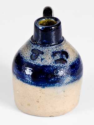 Fine Miniature Stoneware Jug Inscribed "J. T.", att. N.A. White, Utica, NY