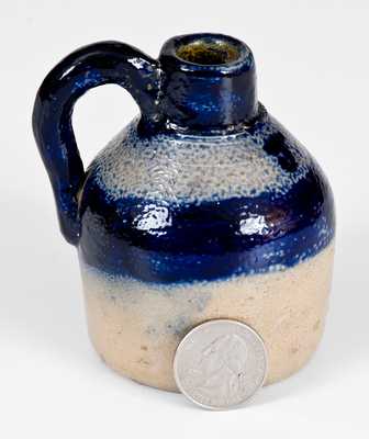 Fine Miniature Stoneware Jug Inscribed "J. T.", att. N.A. White, Utica, NY