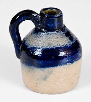 Fine Miniature Stoneware Jug Inscribed "J. T.", att. N.A. White, Utica, NY