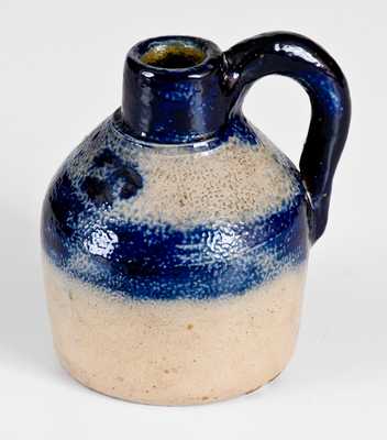 Fine Miniature Stoneware Jug Inscribed "J. T.", att. N.A. White, Utica, NY