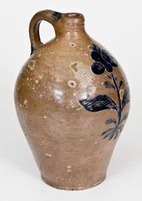 Exceptional Incised Manhattan Stoneware Jug, circa 1795