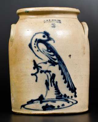 3 Gal. J. & E. NORTON / BENNINGTON, VT Stoneware Jar with Pheasant on Stump Decoration