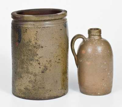 Two Pieces of Scarce MILLER & FLEET / STRASBURG, VA Shenandoah Valley Stoneware