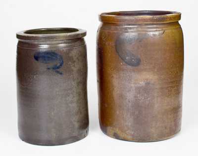 Two Pieces of Strasburg, VA Stoneware, circa 1880