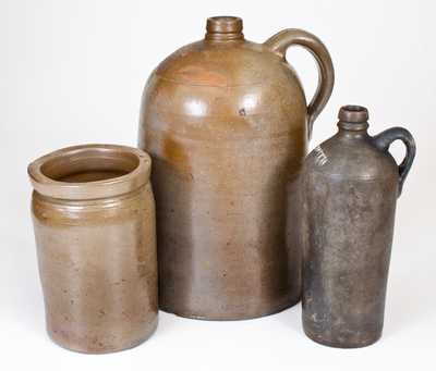Three Pieces of District of Columbia Regional Stoneware, 19th century