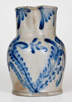 Remmey (Philadelphia, PA) Stoneware Pitcher with Floral Decoration