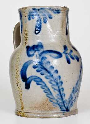 Remmey (Philadelphia, PA) Stoneware Pitcher with Floral Decoration