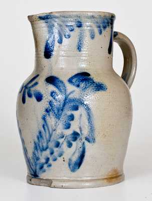 Remmey (Philadelphia, PA) Stoneware Pitcher with Floral Decoration