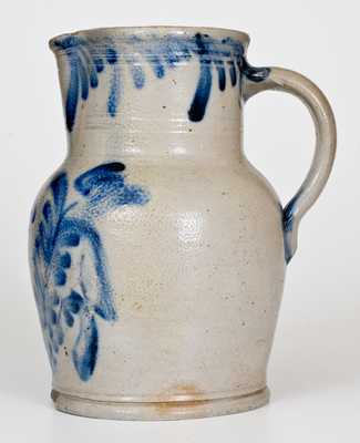 Remmey (Philadelphia, PA) Stoneware Pitcher with Floral Decoration