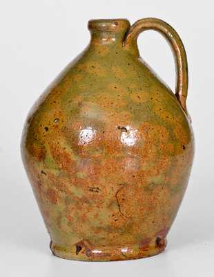 Fine Glazed New England Redware Jug