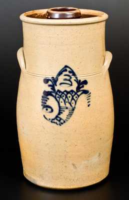 3 Gal. Stoneware Churn with Cornucopia Decoration