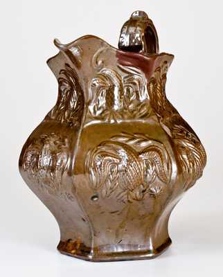 Molded Stoneware Pitcher w/ Eagle Motif, American Pottery Manufacturing Co, Jersey City