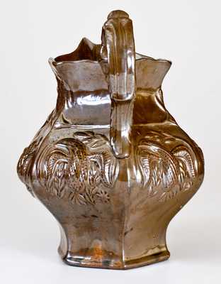 Molded Stoneware Pitcher w/ Eagle Motif, American Pottery Manufacturing Co, Jersey City