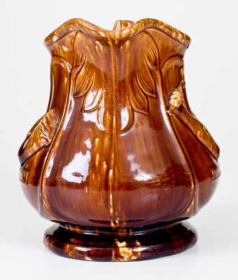 Rare Rockingham Pitcher, PROTECTION TO AMERICAN INDUSTRY, possibly Rochester, NY