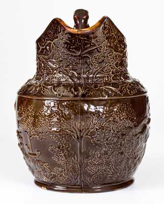 Rare AMERICAN POTTERY CO. / JERSEY CITY, N.J. Stoneware Hound-Handled Pitcher