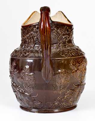 Rare AMERICAN POTTERY CO. / JERSEY CITY, N.J. Stoneware Hound-Handled Pitcher