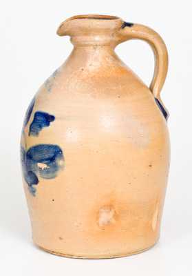Rare WM. MOYER / HARRISBURG, PA Stoneware Syrup Jug with Floral Decoration