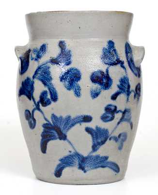 1 1/2 Gal. Stoneware Jar with Floral Decoration, Baltimore, MD, circa 1840