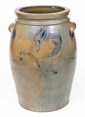 4 Gal. J. SWANK & CO. / JOHNSTOWN, PA Stoneware Jar with Floral Decoration