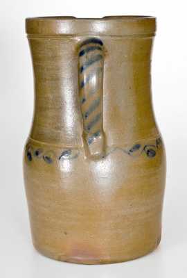 Unusual West Virginia Cobalt-Decorated Stoneware Pitcher