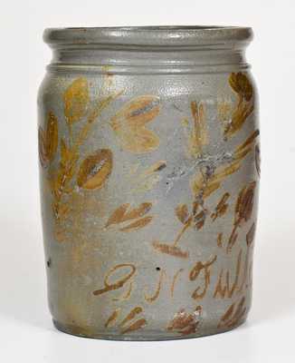 1 Gal. G. N. Fulton (Alleghany County, Virginia) Stoneware Jar with Profuse Manganese Decoration