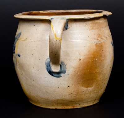 Unusual 2 Gal. Open-Handled Stoneware Jar, possibly Abial Price, Matawan, NJ