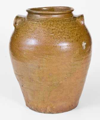 Fine Pottersville, Edgefield District, SC Alkaline-Glazed Stoneware Jar w/ Impressed Mark